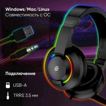 Наушники с микрофоном Оклик HS-L315G