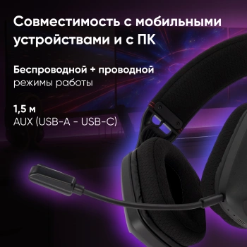 Наушники с микрофоном Оклик HS-L750G