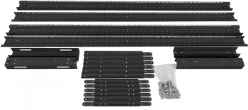 Стойка двухрамная NTSS NTSS-2POR24U/600-1000-BL 24U 550ммx1000мм 600кг черный