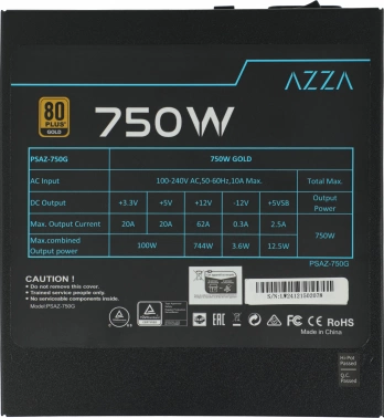 Блок питания Azza ATX 750W PSAZ-750G