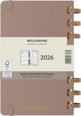 Еженедельник Moleskine SPIRAL Large 130х210мм обложка картон 200стр. спираль сиреневый