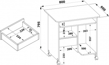 Стол для компьютера Сокол  КСТ-10.1