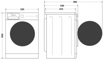 Стиральная машина Midea MF200D80WBS/W-RU