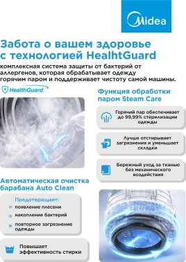 Стиральная машина Midea MF200D80WBS/W-RU