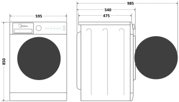 Стиральная машина Midea MF200D80WBS/W-RU