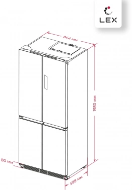 Холодильник Lex LCD 485 StGIDBI