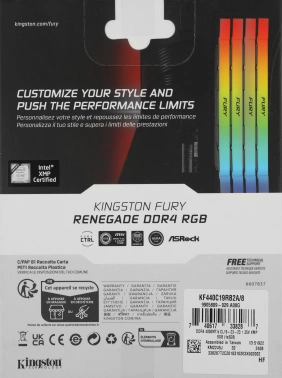 Память DDR4 8GB 4000MHz Kingston  KF440C19RB2A/8