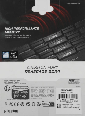 Память DDR4 8GB 4000MHz Kingston  KF440C19RB2/8