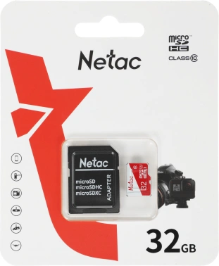 Флеш карта microSDHC 32GB Netac  NT02P500ECO-032G-R