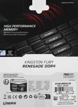 Память DDR4 4x32GB 3600MHz Kingston  KF436C18RB2K4/128