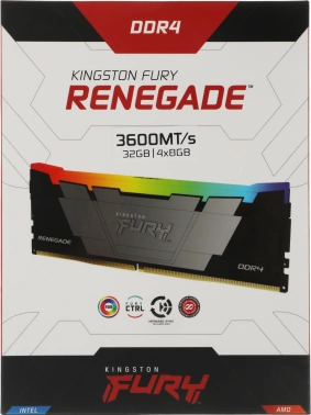 Память DDR4 4x8GB 3600MHz Kingston  KF436C16RB2AK4/32