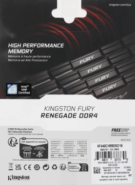 Память DDR4 2x8GB 4000MHz Kingston  KF440C19RB2K2/16