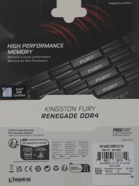 Память DDR4 16GB 4000MHz Kingston  KF440C19RB12/16