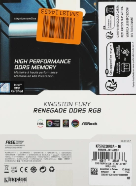 Память DDR5 16GB 7600MHz Kingston  KF576C38RSA-16