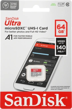 Флеш карта microSDXC 64GB Sandisk  SDSQUAB-064G-GN6MN