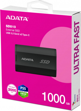 Накопитель SSD A-Data USB-C 1TB SD810-1000G-CBK SD810