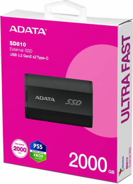 Накопитель SSD A-Data USB-C 2TB SD810-2000G-CBK SD810