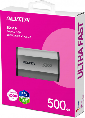 Накопитель SSD A-Data USB-C 500GB SD810-500G-CSG SD810