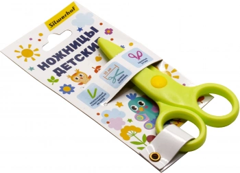 Ножницы Silwerhof Create детские 100мм ручки пластиковые пластик салатовый