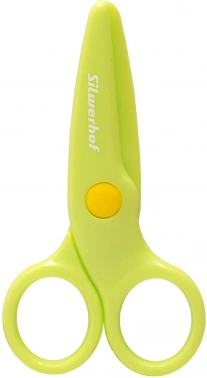 Ножницы Silwerhof Create детские 100мм ручки пластиковые пластик салатовый