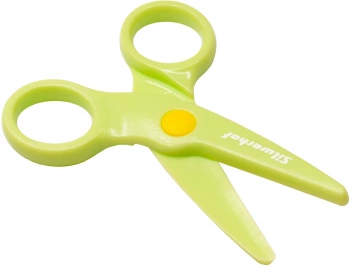 Ножницы Silwerhof Create детские 100мм ручки пластиковые пластик салатовый