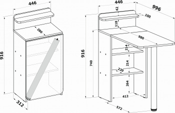 Стол для компьютера Сокол  СП-19