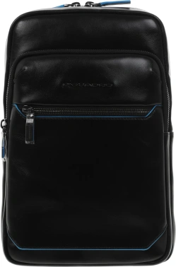 Рюкзак слинг мужской Piquadro Blue Square CA6589B2/N черный кожа