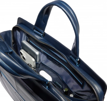 Деловая сумка Piquadro Blue Square CA6590B2/BLU2 с отделением для ноутбука 15.6