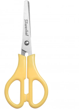 Ножницы Silwerhof Create детские 133мм ручки пластиковые нержавеющая сталь желтый
