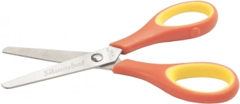 Ножницы Silwerhof детские 130мм ручки пластиковые нержавеющая сталь оранжевый/желтый
