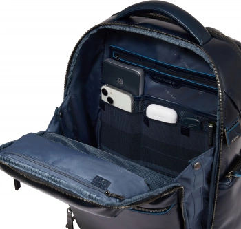 Рюкзак мужской Piquadro Blue Square CA6592B2BM/BLU2 темно-синий кожа