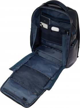Рюкзак мужской Piquadro Blue Square CA6592B2BM/BLU2 темно-синий кожа
