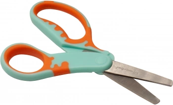 Ножницы Silwerhof детские 130мм ручки пластиковые асим. нержавеющая сталь бирюзовый/оранжевый