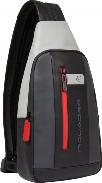 Рюкзак слинг мужской Piquadro Urban CA6540UB00/GRN серый/черный кожа