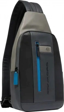 Рюкзак слинг мужской Piquadro Urban CA6540UB00/NGR черный/серый кожа