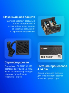 Блок питания Accord ATX 600W ACC-W600P