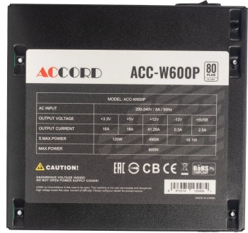 Блок питания Accord ATX 600W ACC-W600P