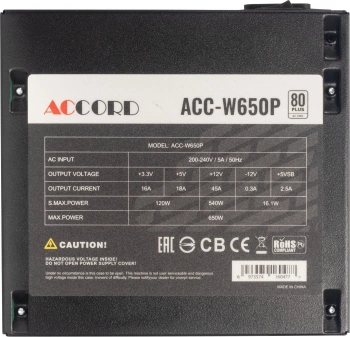 Блок питания Accord ATX 650W ACC-W650P