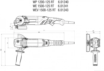 Углошлифовальная машина Metabo WEV 1500-125 RT