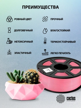 Пластик для принтера 3D Cactus CS-3D-ABS-1KG-PINK