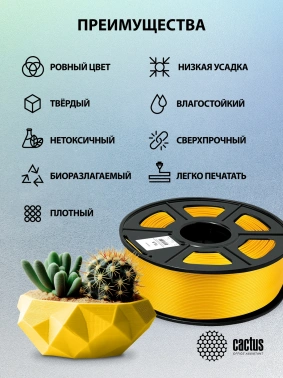 Пластик для принтера 3D Cactus CS-3D-PLA-1KG-GOLDEN
