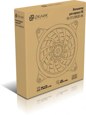 Вентилятор для корпуса Оклик  OG-CF120RGB3-BK