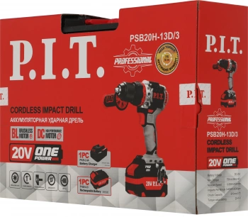 Дрель-шуруповерт P.I.T. PSB20H-13D/3
