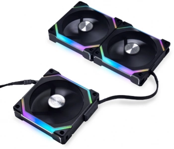 Вентилятор для корпуса Lian-Li Uni Fan SL120 V2 ARGB 120х120x28 черный 7-pin 29.2дБ (упак.:3шт) (G99.12SLV23B.00) Ret