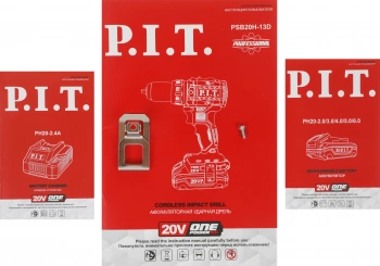 Дрель-шуруповерт P.I.T. PSB20H-13D/1