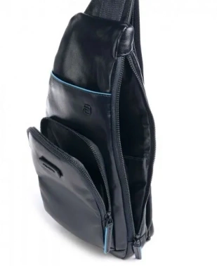 Рюкзак слинг Piquadro Blue Square Revamp CA5577B2V/BLU синий кожа