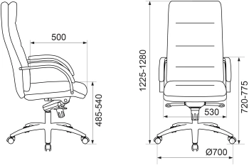 Кресло руководителя Бюрократ  T-9927SL