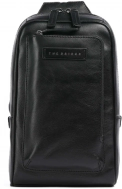 Рюкзак слинг мужской The Bridge 053354EX/7R черный кожа