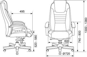 Кресло руководителя Бюрократ  T-9923WALNUT