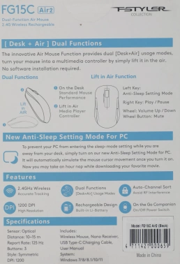 Мышь A4Tech Fstyler FG15C Air2